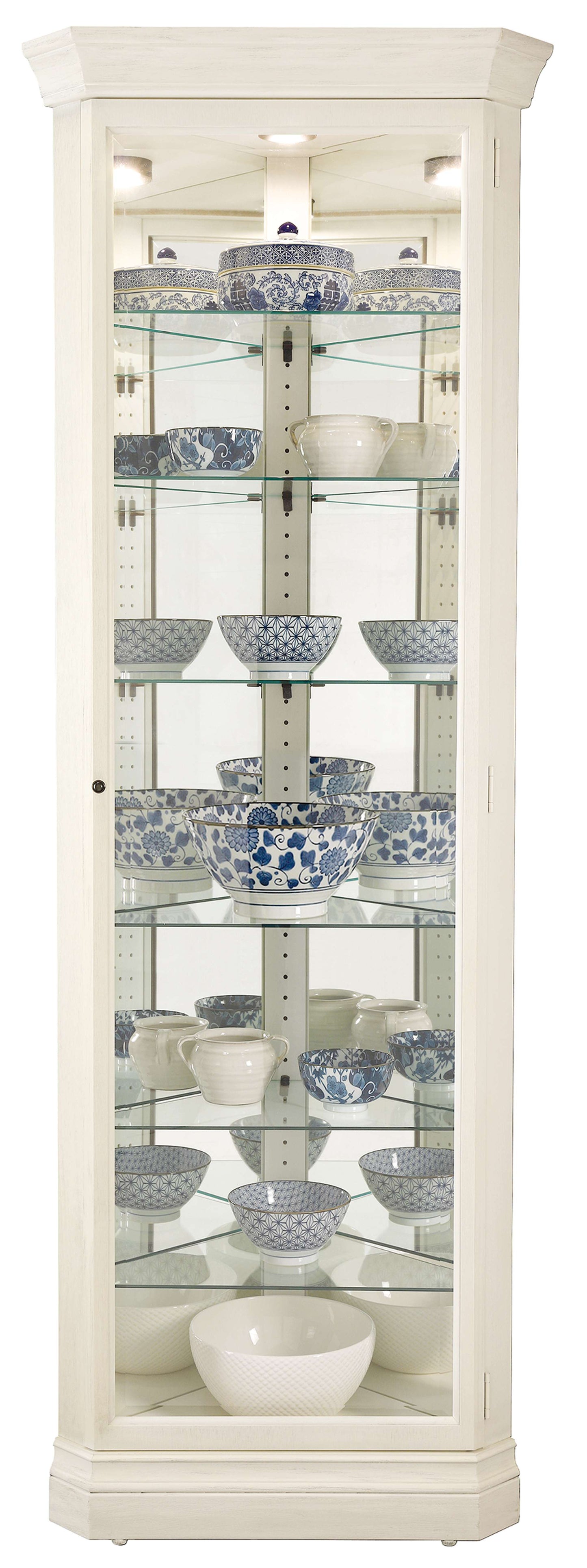 Delia II Corner Curio Cabinet